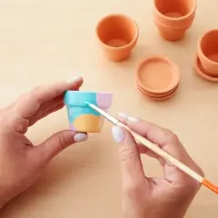 Maplefield 16-Pack Terra Cotta Mini Pots with Saucers and Drainage Hole, Paintable Pottery for Succulents, Plants and Decor, 1.9 in