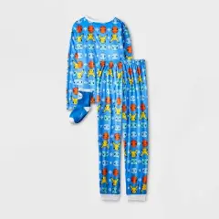 Boys' Pokemon Fair Isle 2pc Pajama Set with Socks - Blue