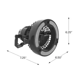 Leisure Sports 2-in-1 Camping Fan and LED Light - Battery-Operated for Hanging or Tabletop Use - Black