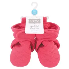 Hudson Baby Infant and Toddler Girl Quilted Booties, Dark Pink
