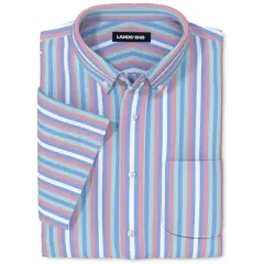 Lands' End Lands' End Men's Traditional Fit Short Sleeve Comfort-First Sail Rigger Oxford Shirt
