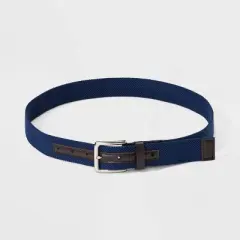 Men's Solid Stretch Belt - Goodfellow & Co&trade; Navy Blue