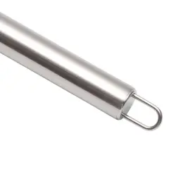 Unique Bargains 12" 6-Wire Whisk Hand Wash Stainless Steel Silicone Pink Silver Tone