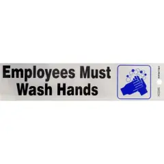 Hillman English Silver Health Safety Decal 2 in. H X 8 in. W - Case of 6
