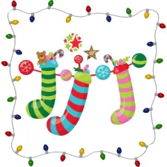 Men's Design By Humans Christmas Stocking with Christmas Lights By realdealclipart Tank Top