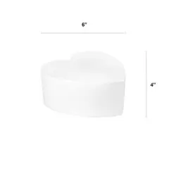 O'Creme Heart Cake Dummy, for Display Decorating, Styrene