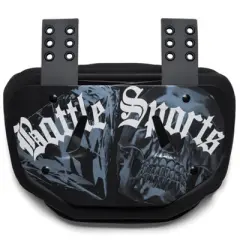 Battle Sports "Chrome Skulls" Football Backplate - Youth