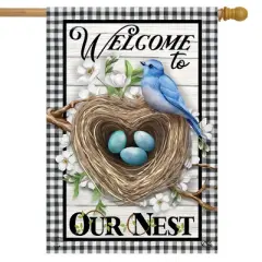 Welcome To Our Nest Inspirational House Flag 28 x 40 Briarwood Lane