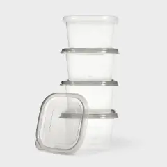 Medium Square Food Storage Containers - 32 fl oz/4ct - Dealworthy&trade;