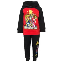 Power Rangers Zach Yellow Ranger Blue Ranger Red Ranger Fleece Pullover Hoodie and Pants Outfit Set Toddler 