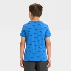 Boys' Short Sleeve Printed T-Shirt - Cat & Jack&trade; Bright Blue