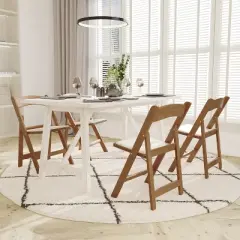 Emma and Oliver Weather-Resistant Wood Look Resin Folding Event Chair for Indoor/Outdoor Use