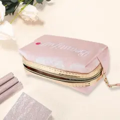 Unique Bargains Women Embroidered Baeutiful Makeup Bag Pink 1 Pc