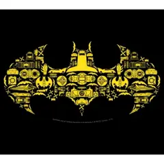 Men's Batman Logo Icon Collage  T-Shirt - Black - 4X Big Tall