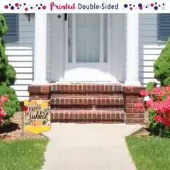 Big Dot of Happiness Sukkot - Outdoor Home Decorations - Double-Sided Sukkah Jewish Holiday Garden Flag - 12 x 15.25 Inches