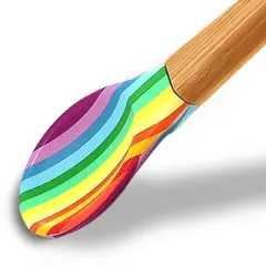 NutriChef Rainbow Three Compartment Round Plate with Silicone Suction and Spoon for Baby and Toddlers