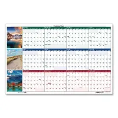 Earthscapes Recycled Reversible/Erasable Yearly Wall Calendar, Nature Photos, 18 x 24, White Sheets, 12-Month (Jan-Dec): 2026