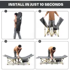 Sportneer Camping Cot: 1200D Double Layer Oxford Foldable Camping Cots for Adults