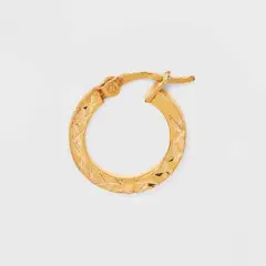 14K Gold Plated Click Top Duo Hoop Earring Set 2pc - A New Day&trade; Gold