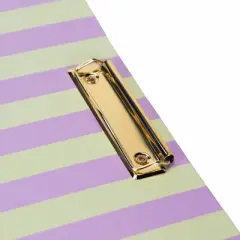 Best Year Ever 1" 3 Ring Binder Tan/Purple Stripes