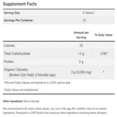Chlorella 500mg (Certified Organic) by Now Foods  -  200 Tablet