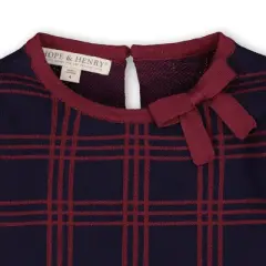 Hope & Henry Girls' Organic Cotton Bow Detail Sweater Dress, Kids