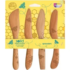 Talisman Designs Beechwood Spreaders, Honey Bee Collection Set of 4