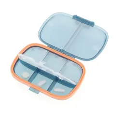 Unique Bargains 8 Grids Double Layer Pill Boxes 3 Pcs