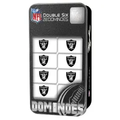 MasterPieces Officially Licensed NFL Las Vegas Raiders 28 Piece Dominoes Game for Adults