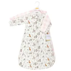 Hudson Baby Infant Girl Cotton Long-Sleeve Wearable Sleeping Bag, Sack, Blanket, Enchanted Forest