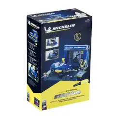 Theo Klein Michelin Car Service Mechanic Station Kids Toy Playset w/ Vehicle, Screw Driver, Tires, and Testing Equipment  for Ages 3 & Up