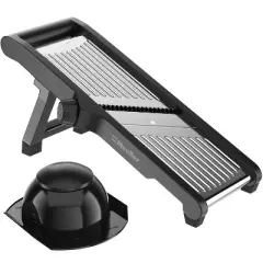 MuellerLiving Mandoline Slicer for Kitchen, Stainless Steel, Slice or Julienne, Vegetable Chopper, Fruit Slicer