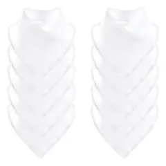 Hudson Baby Infant Cotton Fleece Bandana Bibs 10pk, White, One Size