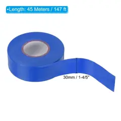 Unique Bargains PVC Non-Adhesive Flagging Tapes for Trail Outdoor 2 Pcs Blue 1-1/5" x 147 ft