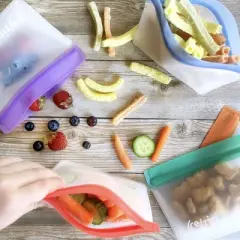 (re)zip Reusable Leak-proof Food Storage Snack Stand-Up Bag - 1-Cup/5pk