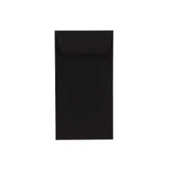 JAM Paper #7 Coin Business Envelopes 3.5 x 6.5 Black 25/Pack (351027549)