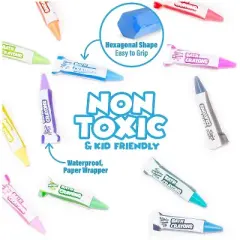 Tub Works Smooth Bath Crayons Bath Toy, 12 Pack