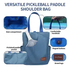 LUZZ PICKLE Versatile Pickleball Tote Bag Sport Duffle Bag Pickleball Handbag with Paddle Pocket