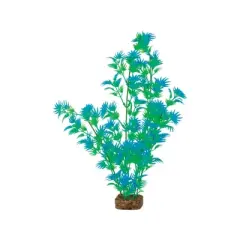 GloFish Green and Blue Extra-Large Fluorescent Under Blue LED Light Decor Aquarium Plant