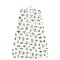 Hudson Baby Plush Faux Fur Sleeping Bag, Wearable Blanket, Plants