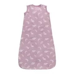 Owlivia Baby Organic Cotton 0.5tog Wearable Blanket,  Sleepsack with 2-Way Zipper - Feather Mauve