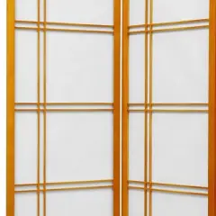 6 ft. Tall Double Cross Shoji Screen - Honey (3 Panels)