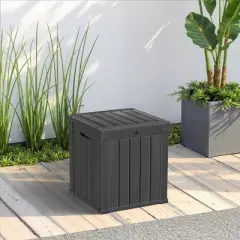 Wooakway 50 Gallon Waterproof All-Weather Storage Box Deck Box Indoor and Outdoor Use
