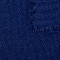 DII Jute Solid Placemat Set 6 Piece, Nautical Blue, 13x19"