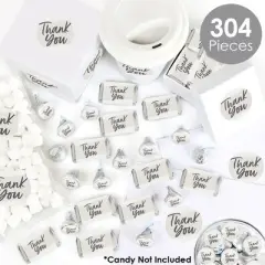 Big Dot of Happiness Champagne Elegantly Simple - Guest Party Favors Candy Favor Sticker Kit - 304 Pieces