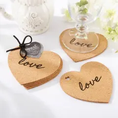 Kate Aspen Heart Cork Coasters (Set of 24) | 22034NA