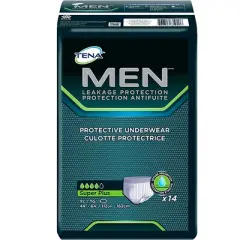 TENA Men Super Plus Incontinence Underwear, Heavy Absorbency, L/XL, 56 Count