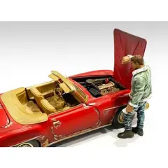 Auto Mechanic Sweating Joe Figurine for 1/18 Scale Models by American Diorama