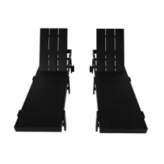 WestinTrends Ashore Modern Poly Reclining Chaise Lounge With Wheels (Set of 2pcs)