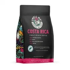 Bones Coffee Company Costa Rica Whole Coffee Bean Single-Origin 12 oz Medium Roast (Whole Bean)